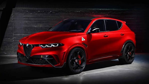 alfa Romeo stelvio in red