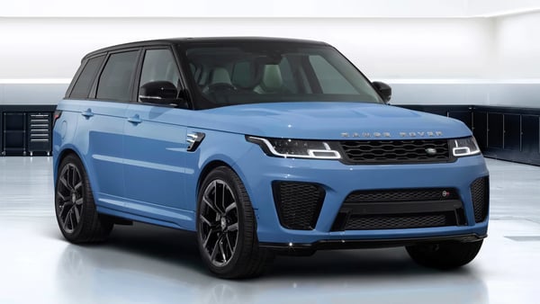 Blue Range Rover Sport SVR