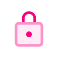 Padlock icon in pink