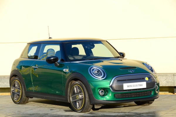 Green electric mini car