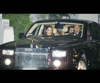 Jennifer Lopez in her Rolls Royce Phantom