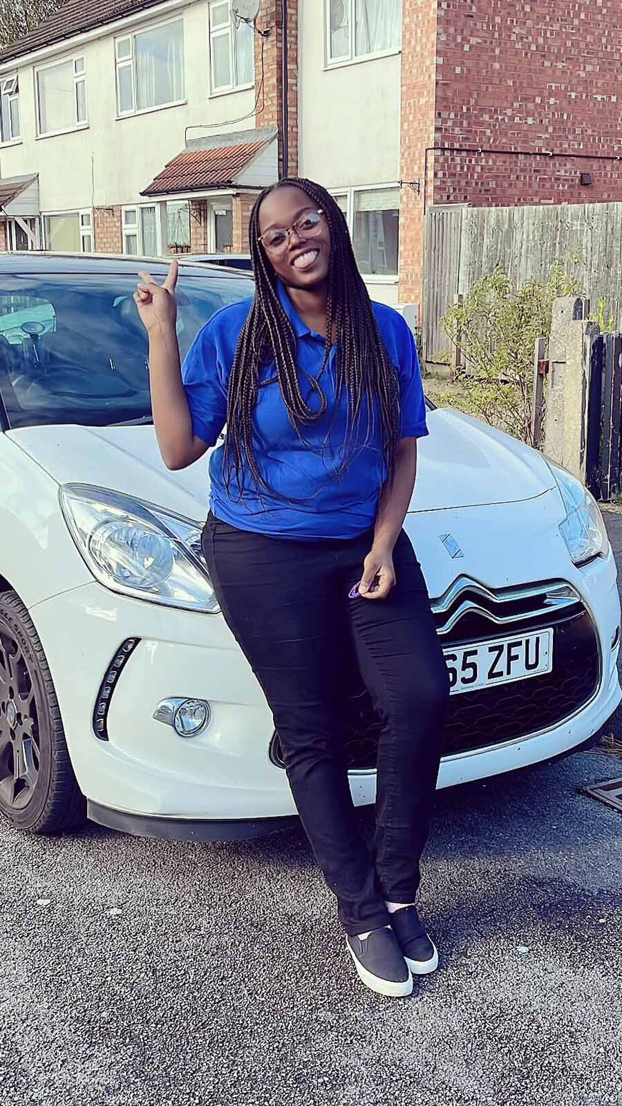 Kudzanai Masiiwa carmoola customer posing with dream car
