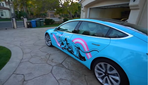 Mr Beast Custom Tesla