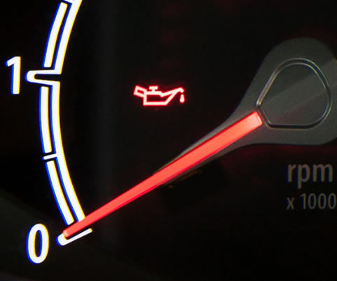 Oil pressure warning light symbol
