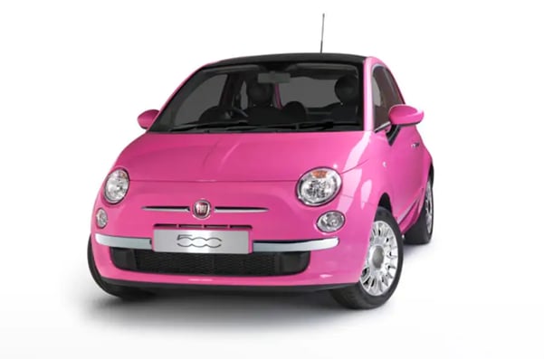 Pink Fiat 500
