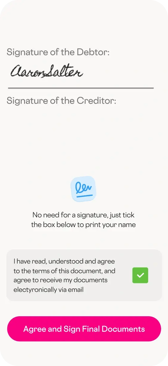 Step 4 Sign your car finance agreement