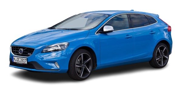 Blue Volvo V40