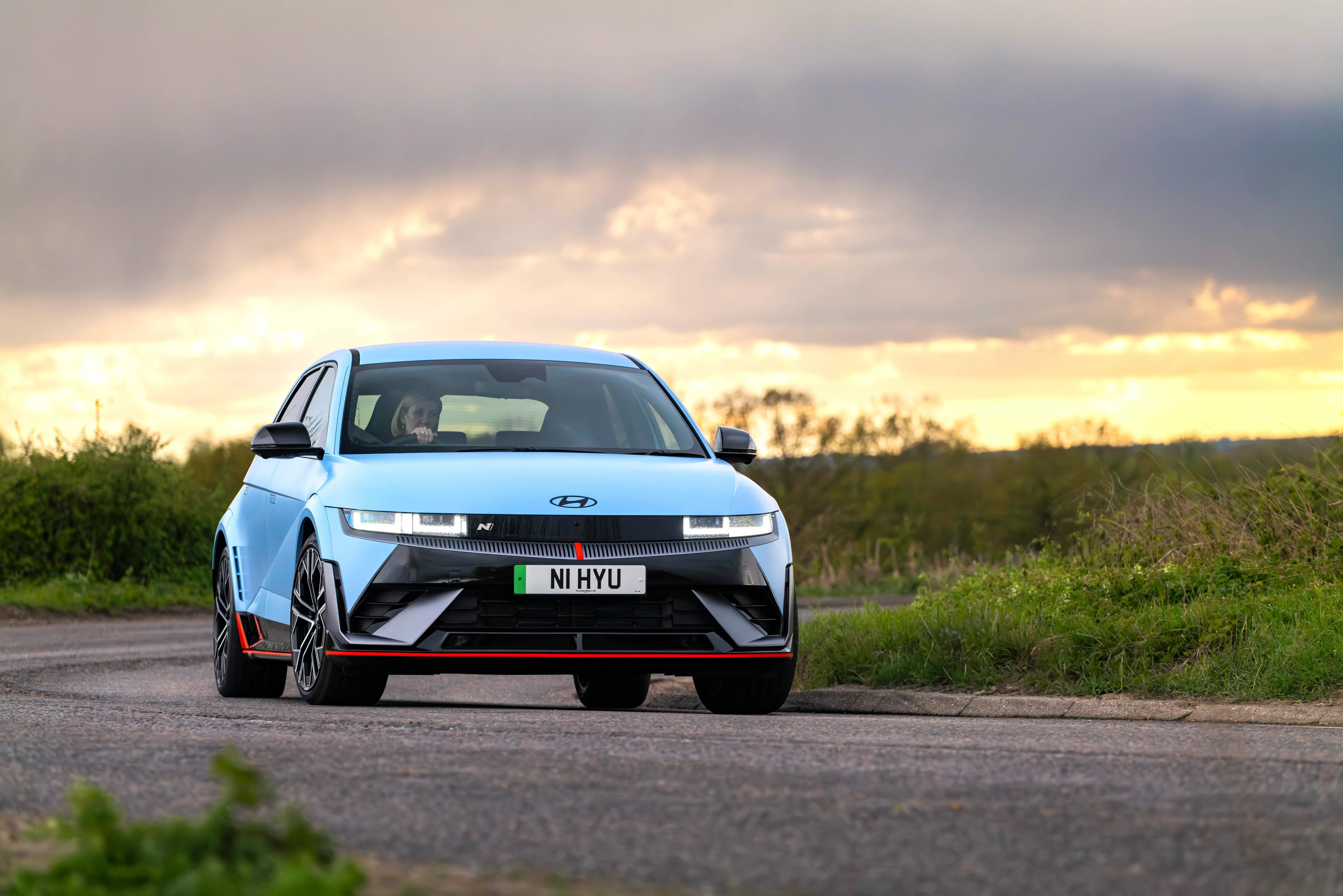blue-Hyundai-Ioniq-5-dynamic-front