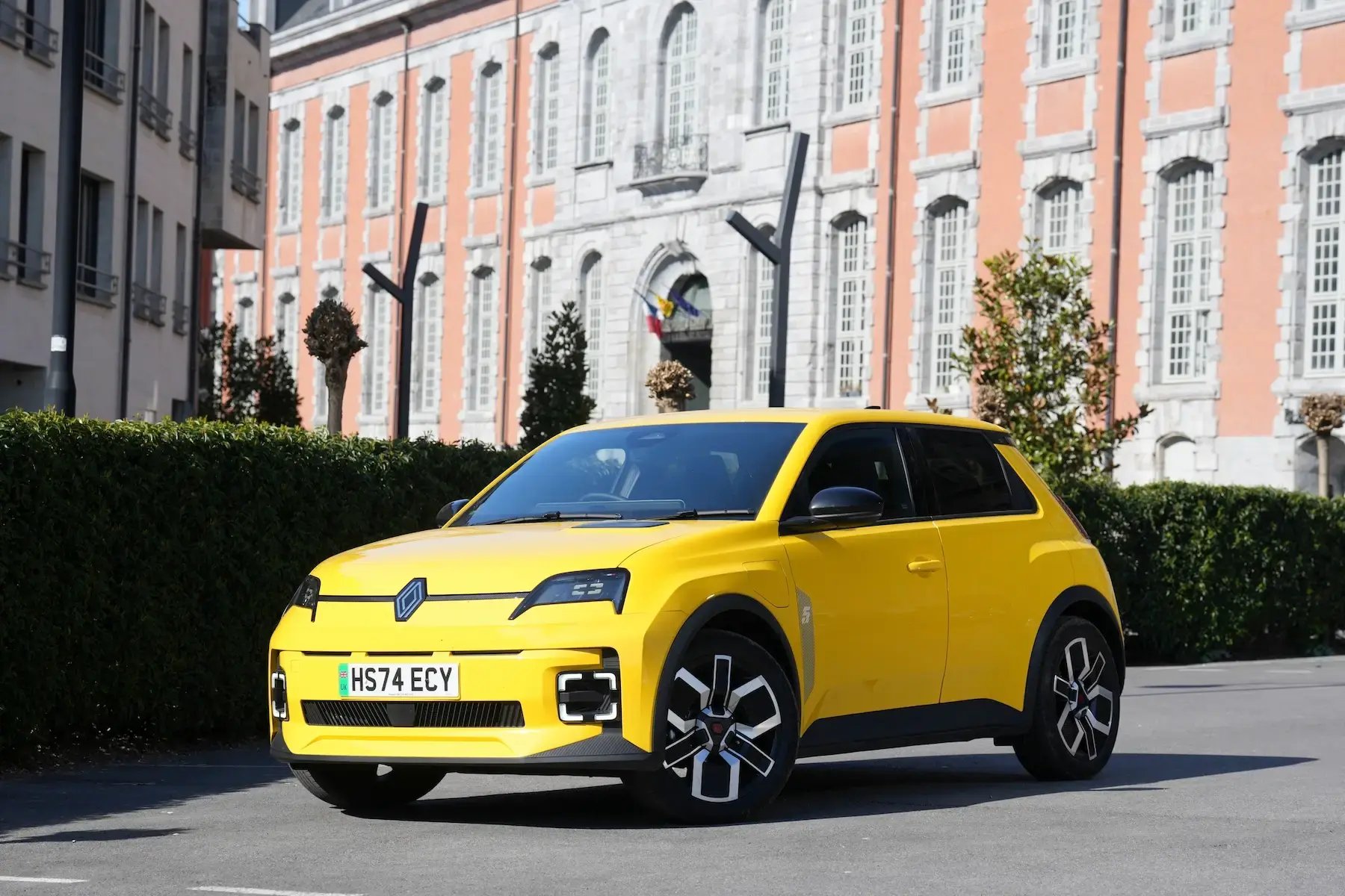 bright-yellow-Renault-5-E-Tech-parked