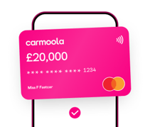 carmoola car finance virtual card