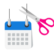 cut calendar white bg icon
