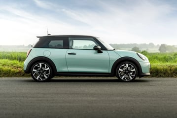 mini cooper on the road