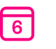 pink 6 calendar day icon
