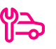 pink car repair outlined icon