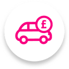 pink cash car circle