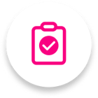 pink clipboard circle