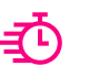 pink fast timer outlined icon