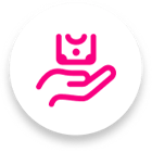 pink hand money circle