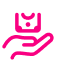 pink hand money icon
