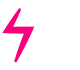 pink lightning bolt icon