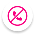 pink no phone circle