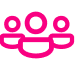 pink people outlined icon