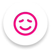 pink smiley face circle
