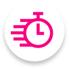 pink stop watch circle