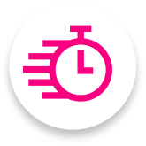 pink stop watch circle