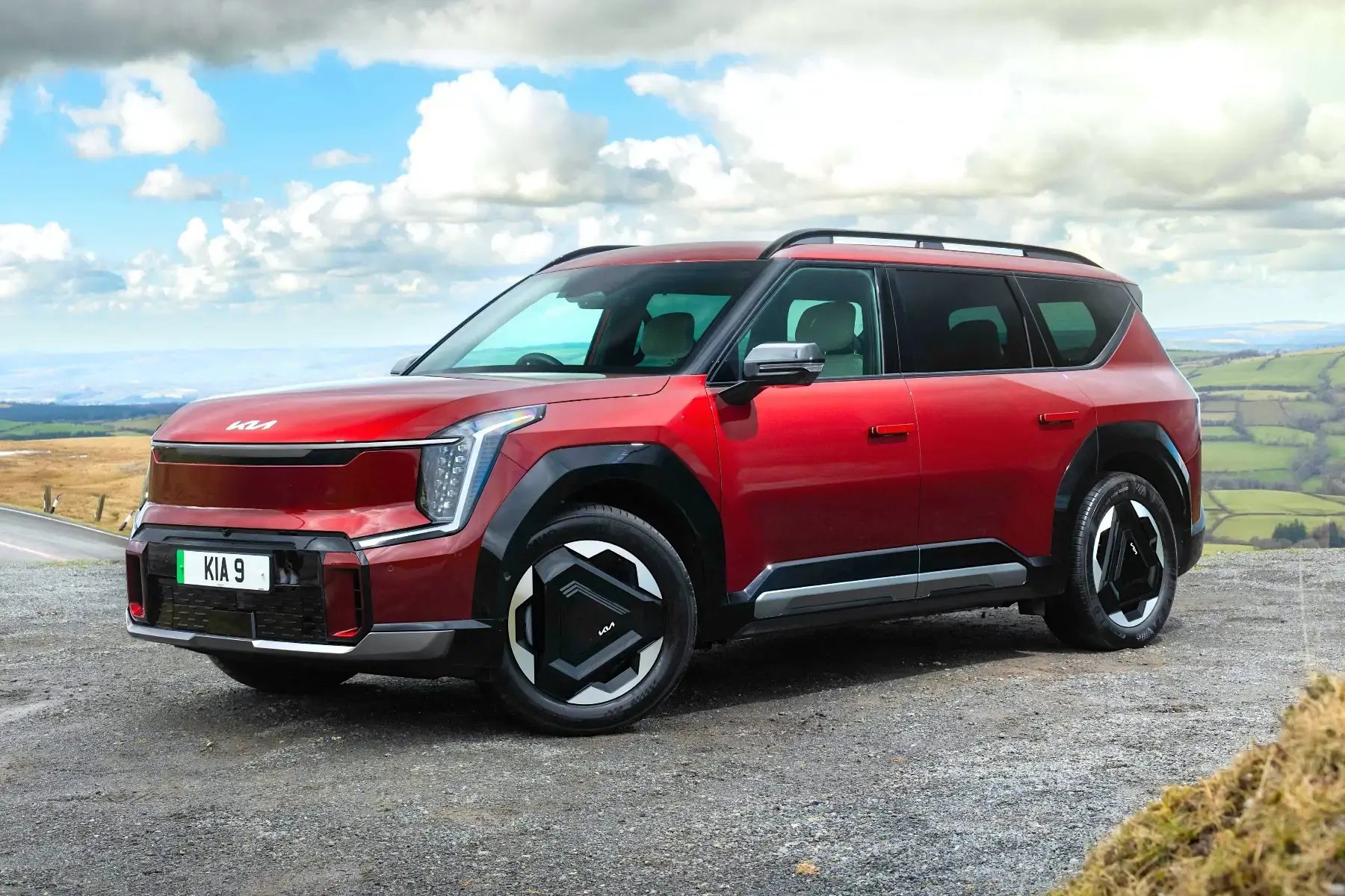 red-Kia-EV9-parked