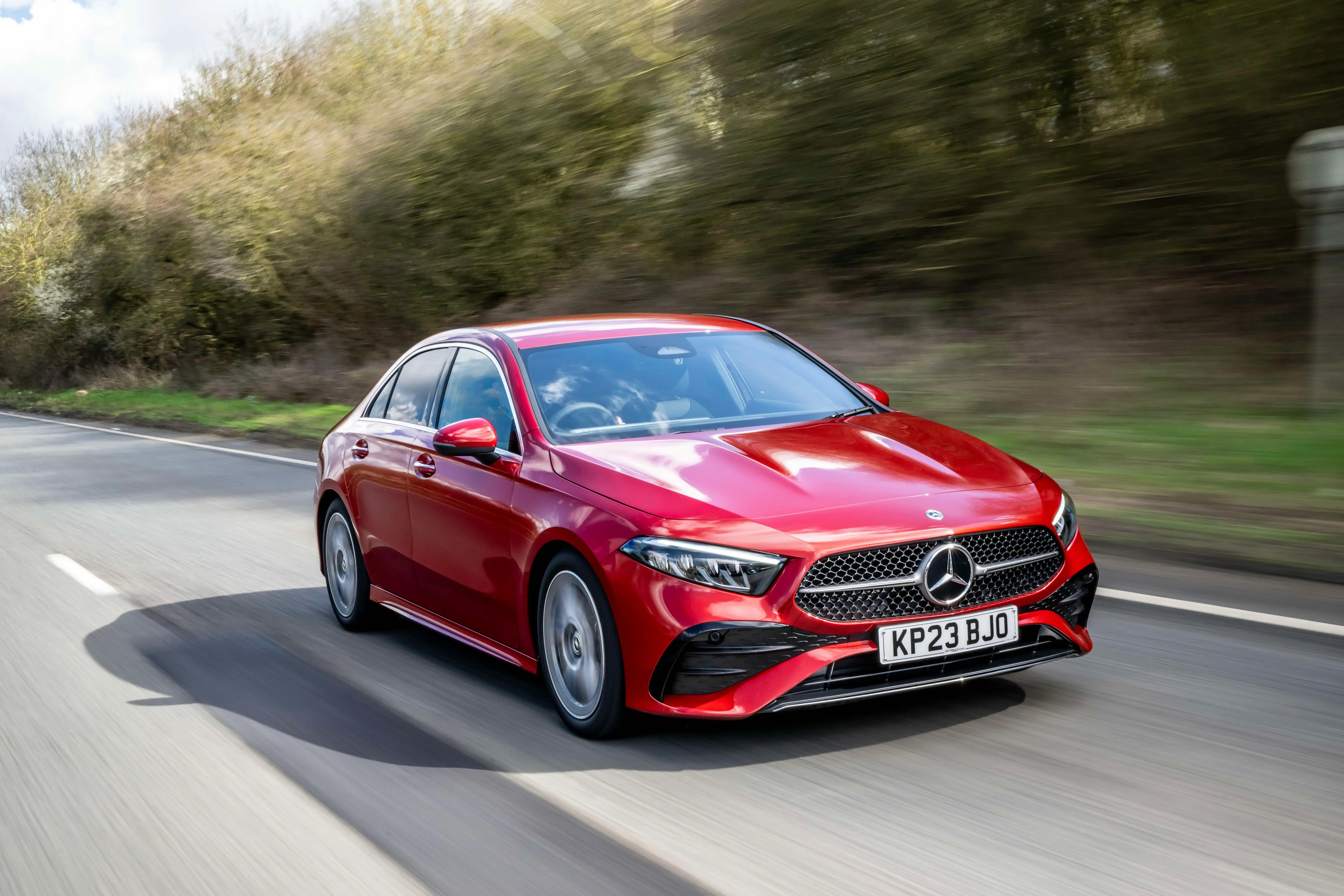 red-Mercedes-Benz-A-Class-Saloon-dynamic