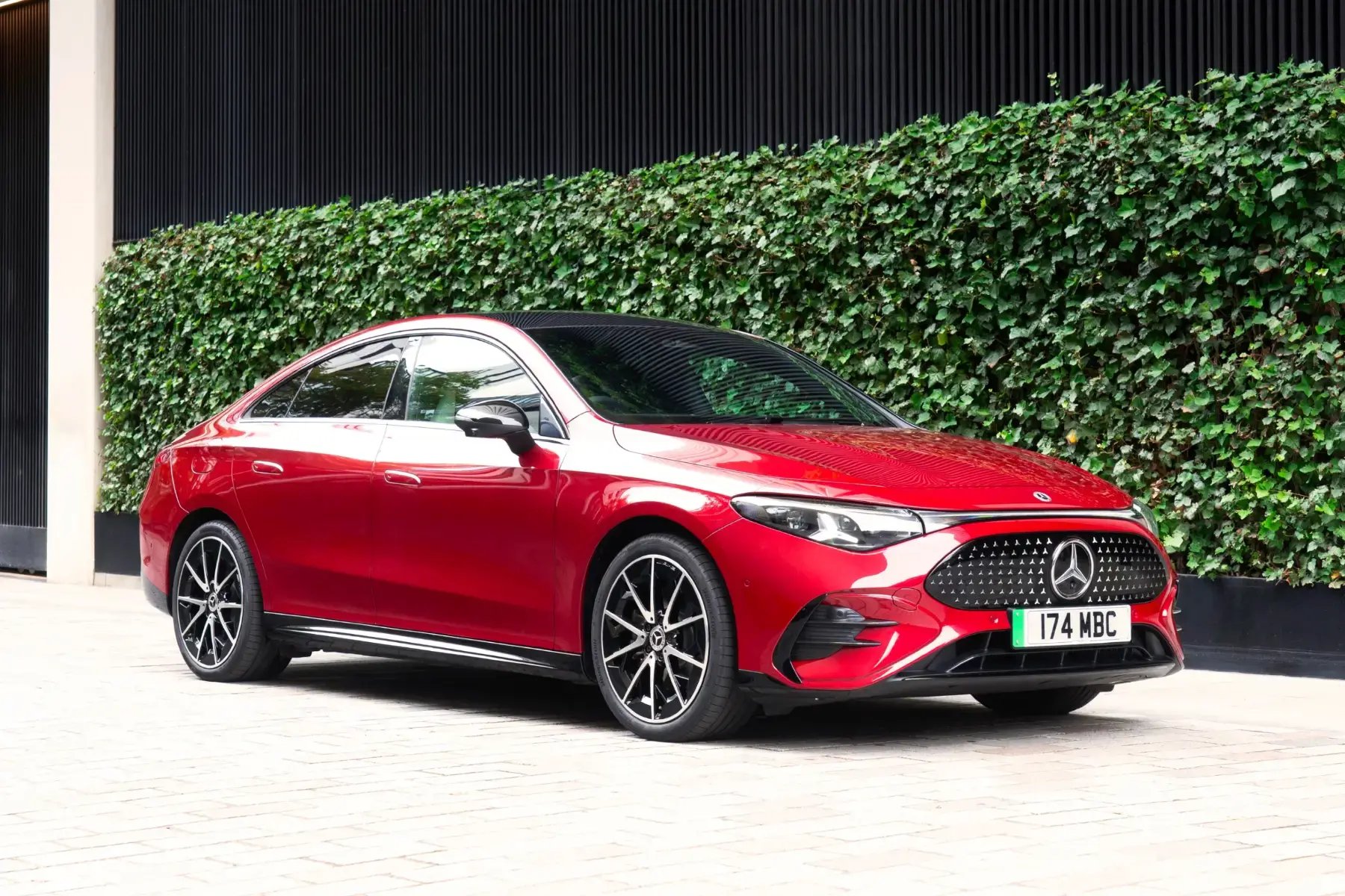 red-Mercedes-Benz-CLA-parked