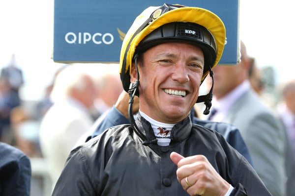 Frankie Dettori after winning a race