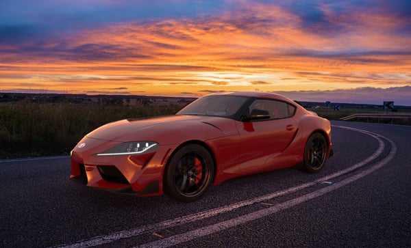 Orange Toyota Supra
