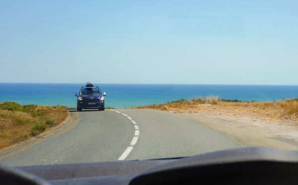 Open road in France