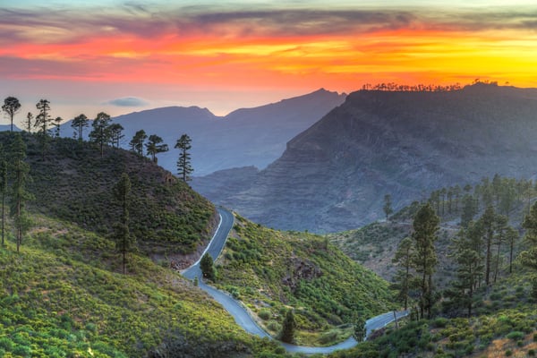 Gran Canaria road in Spain