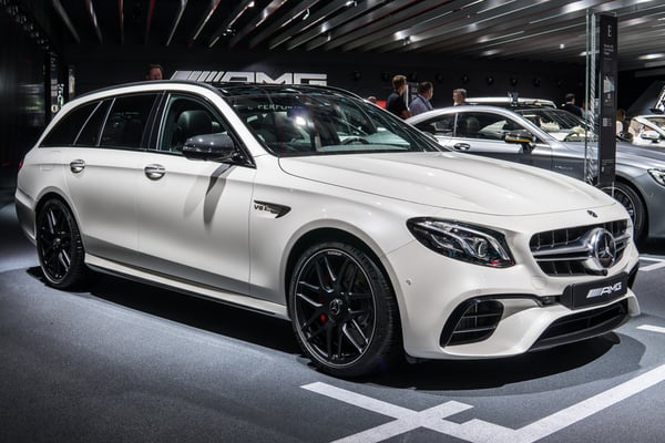 Mercedes E-Class Estate in a showroom