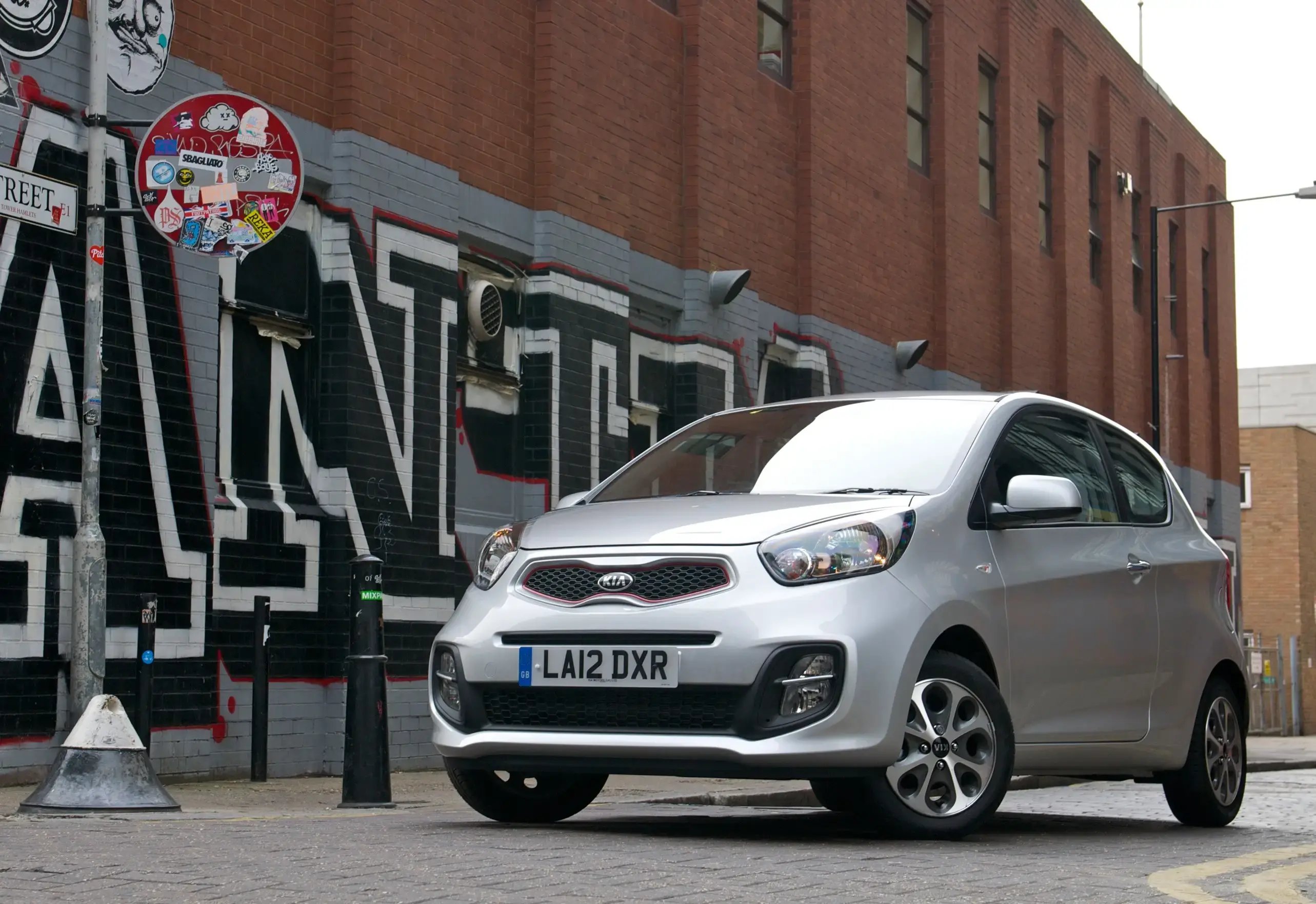 silver-Kia-Picanto-parked-front