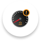 speedometer white circle icon
