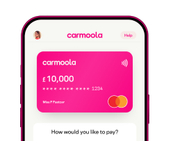 Carmoola card in phone app